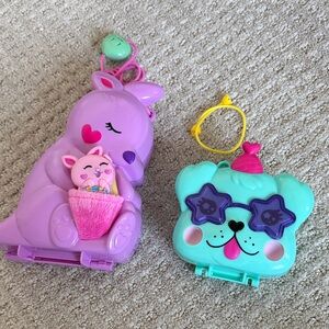 Polly Pocket Kangaroo and Dog Animal  Duo